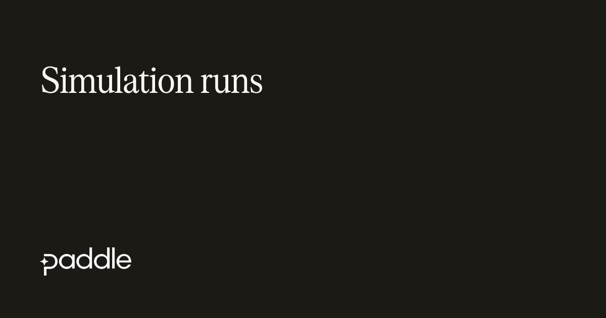 Simulation runs | Paddle Developer Docs