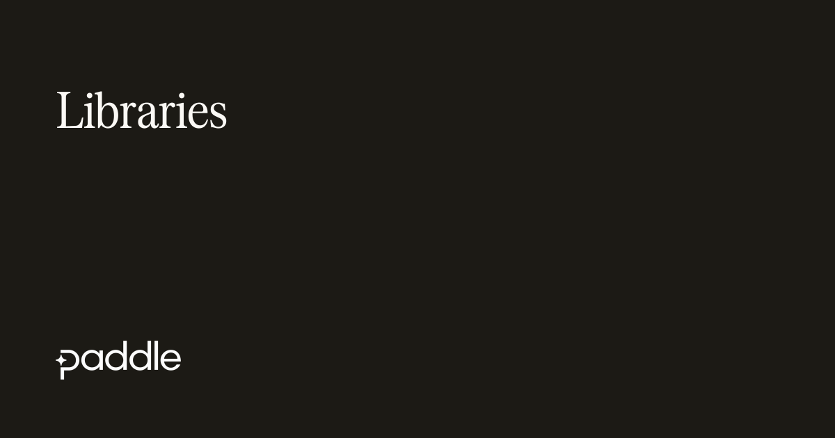 Libraries | Paddle Developer Docs